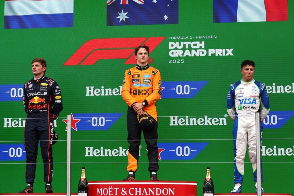 F1: Com vitória de Piastri e abandono de Norris, confira o resultado final do GP da Holanda