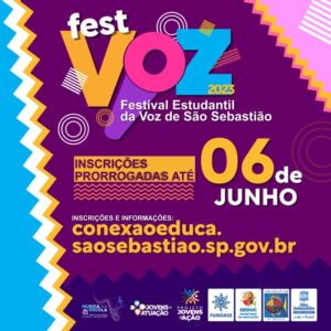 1º Festival Estudantil da Voz de São Sebastião tem inscrições prorrogadas para 6 de junho