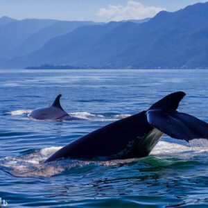 Baleia-jubarte é libertada de rede de pesca em Ilhabela