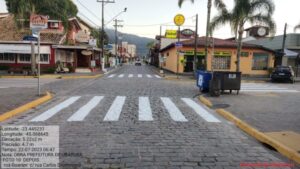 Trânsito reforça sinalização horizontal em diversos bairros