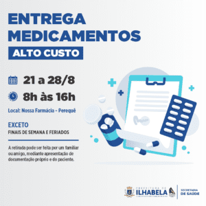 Medicamentos de Alto Custo podem ser retirados a partir de 19 de agosto