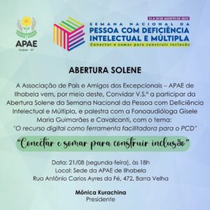 Apae de Ilhabela realiza Semana Nacional da Pessoa com Deficiência Intelectual e Múltipla