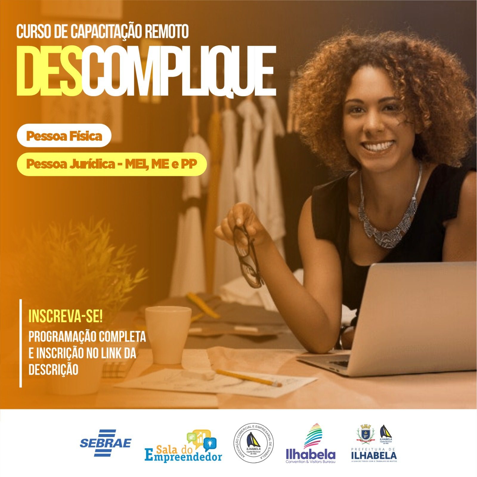 Ilhabela oferece cursos gratuitos para descomplicar gestão de negócios de Pessoas Físicas e Jurídicas
