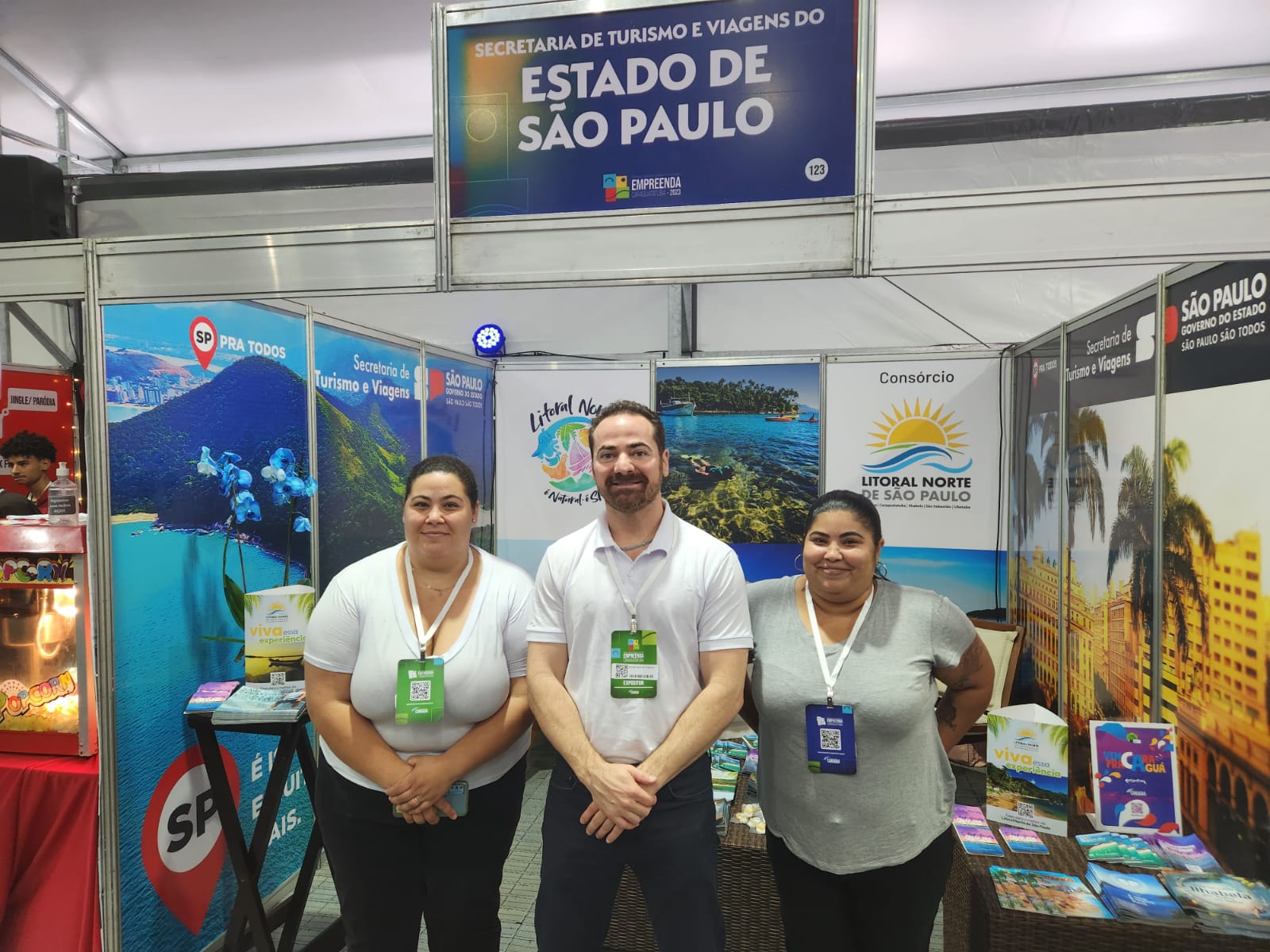 O Circuito Litoral Norte de São Paulo participa do Empreenda Caraguatatuba 2023. O consórcio turístico, que integra as cidades de Bertioga, Ilhabela, São Sebastião e Ubatuba, além da anfitriã do evento, Caraguatatuba, está presente prestando atendimento e orientações aos empresários do trade turístico junto à Setur-SP.