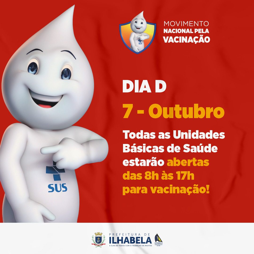 Prefeitura de Ilhabela promove Dia D da Vacinação neste sábado
