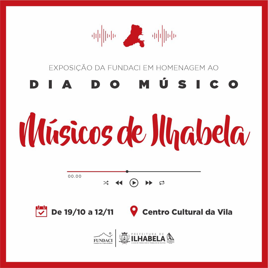 Fundaci segue até 12/11/2023 no Centro Cultural Waldemar Belisário a 1ª edição da Exposição “Músicos de Ilhabela”.