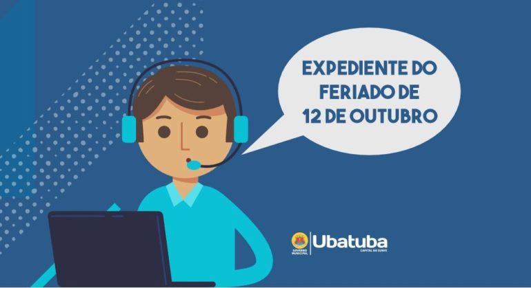 Ubatuba informa que, devido ao feriado nacional do dia 12 de outubro, alusivo à Nossa Senhora Aparecida, Padroeira do Brasil, encerra seu expediente às 17 horas desta quarta-feira, 11, e retoma normalmente seu funcionamento às 8 horas de segunda-feira, 16.