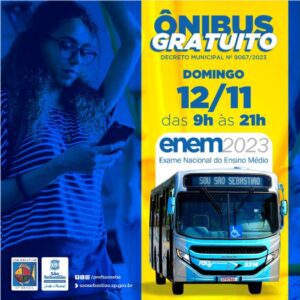 Prefeitura de São Sebastião libera transporte coletivo no domingo para provas do Enem
