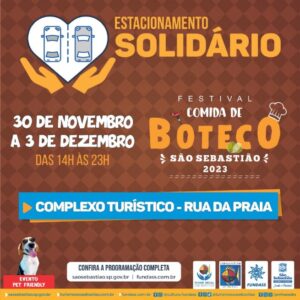 Fundo Social realiza estacionamento solidário no Festival Comida de Boteco até 3 de dezembro