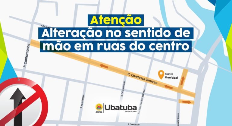 Motoristas que trafegam pela região central de Ubatuba devem ficar atentos: algumas vias terão mudança de sentido e direção a partir do dia 20 de dezembro.