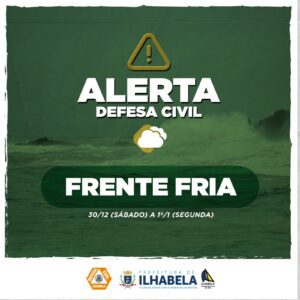 Defesa Civil alerta para chegada de frente fria