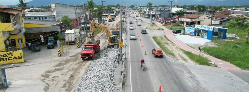 As empresas terceirizadas contratadas pelo Governo do Estado continuam com as obras de recuperação da SP-55 em Caraguatatuba.