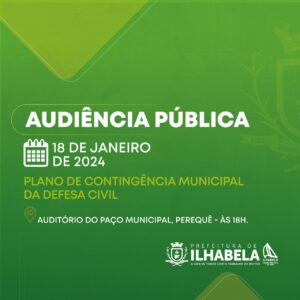 Apresentação do Plano Municipal de Contingência da Defesa Civil será nesta quinta-feira