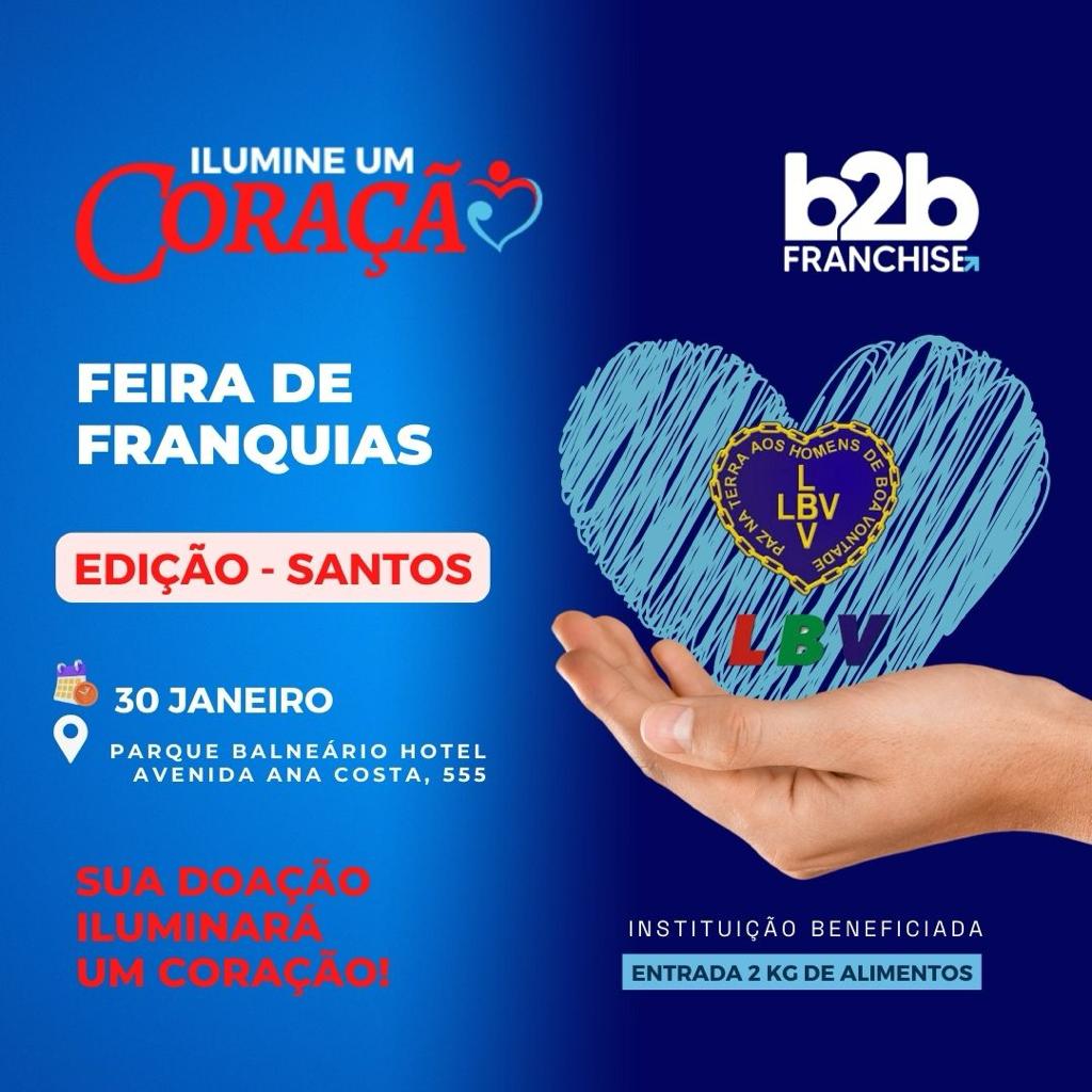 Evento empreendedor destinará alimentos para a LBV em Santos.