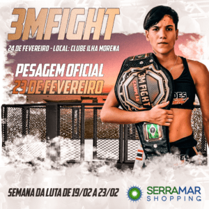 Serramar Shopping volta a receber a Semana da Luta do 3M Fight, de 19 a 23 de fevereiro. Consolidado como o maior evento de lutas do Litoral Norte e Vale do Paraíba, a competição promete movimentar o centro de compras com diversas atrações.