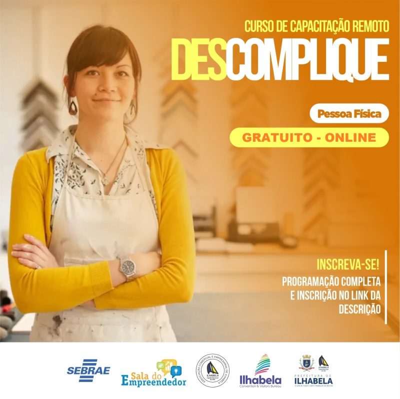 Ilhabela abre vagas para curso de empreendedorismo “Descomplique” do Sebrae
