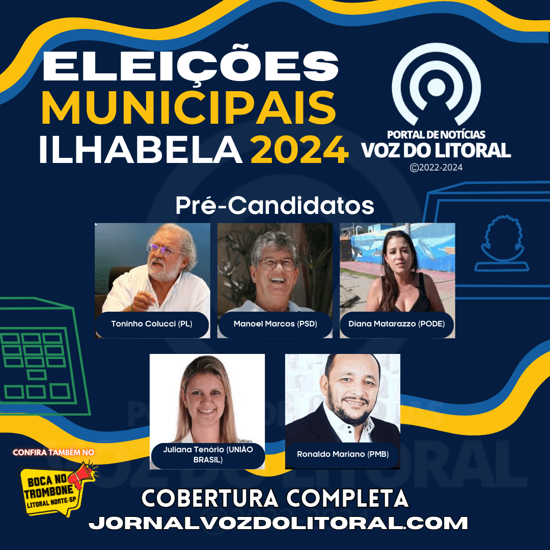 Descubra quem são os vices das candidaturas em Ilhabela. Toninho Colucci, atual prefeito, ainda não escolheu seu companheiro de chapa.