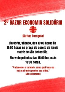 2º Bazar Economia Solidária: União e Caridade em Ação