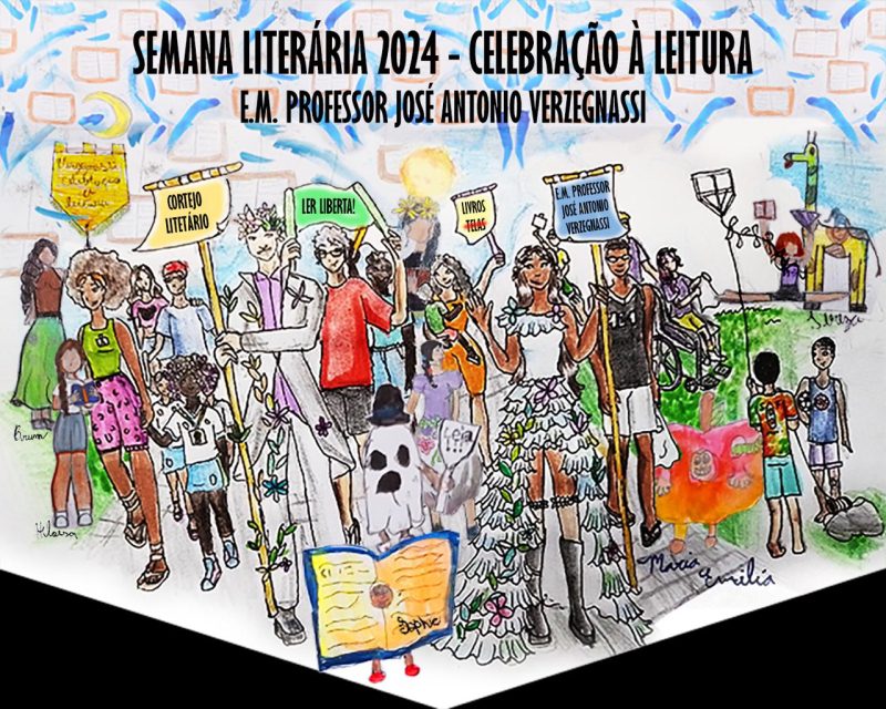 Participe da Semana Literária 2024 na E.M. Prof. José Antonio Verzegnassi em Ilhabela. Celebre a leitura e fortaleça o amor pelos livros.