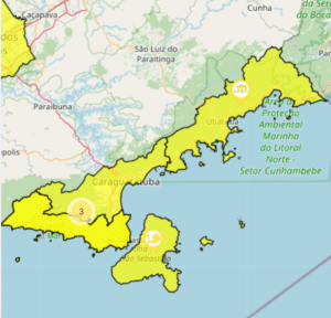 Chuvas intensas causam transtornos no litoral norte paulista. Alagamentos e emergências em Caraguatatuba, Ubatuba, São Sebastião e Ilhabela.