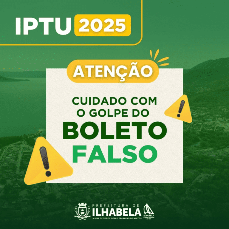 Ilhabela Alerta sobre Boletos Falsos de IPTU