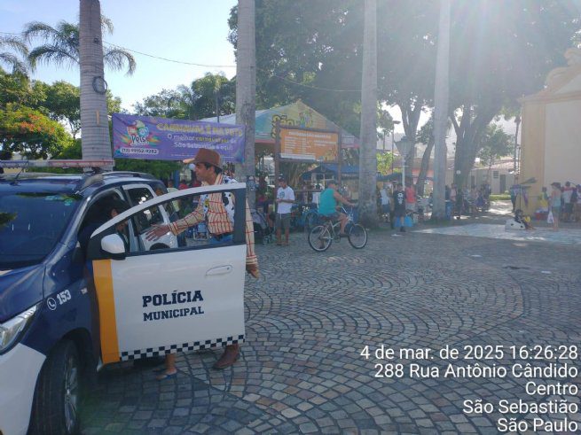 A segurança dos foliões em São Sebastião foi garantida com policiamento reforçado e novas câmeras durante o Carnaval 2025.