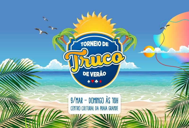 Não perca o Torneio de Truco em Ilhabela, domingo (9). Inscrições das 8h às 10h no Centro Cultural da Praia Grande.