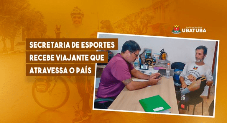 Viajante cruza Ubatuba em travessia a pé pelo Brasil