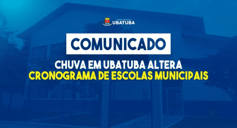 Ubatuba suspende aulas em duas escolas municipais após fortes chuvas