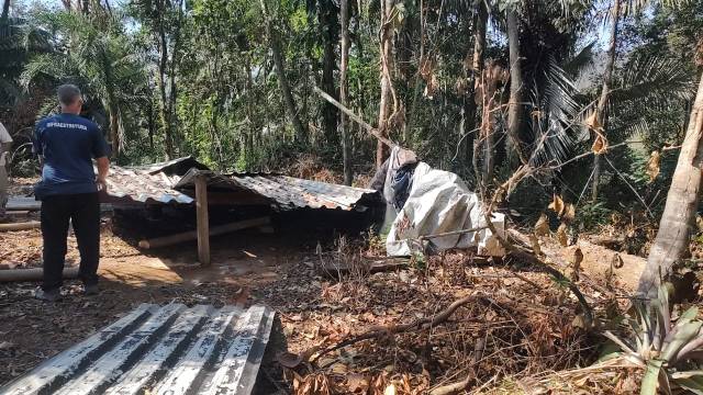 Uma ação conjunta de fiscalização ambiental realizada na sexta-feira (22) no bairro Sertão da Casanga, em Ubatuba, desmobilizou construções irregulares e identi