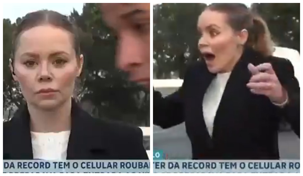 Repórter da Record tem celular roubado durante cobertura em SP; vídeo