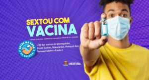 Na próxima sexta-feira, 29, a Secretaria de Saúde de Ubatuba promove mais uma edição do “Sextou com Vacina”. A ação contará com horário estendido de atendimento