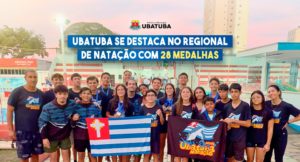 A equipe de natação da Prefeitura de Ubatuba foi destaque no Torneio Regional Petiz a Sênior da Federação Aquática Paulista (FAP), realizado no último sábabo, 2