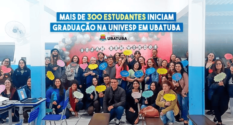 Início do segundo semestre na Univesp Ubatuba reúne 326 novos calouros nas áreas de Computação, Licenciaturas e Negócios e Produção, valorizando o ensino superior público na cidade.