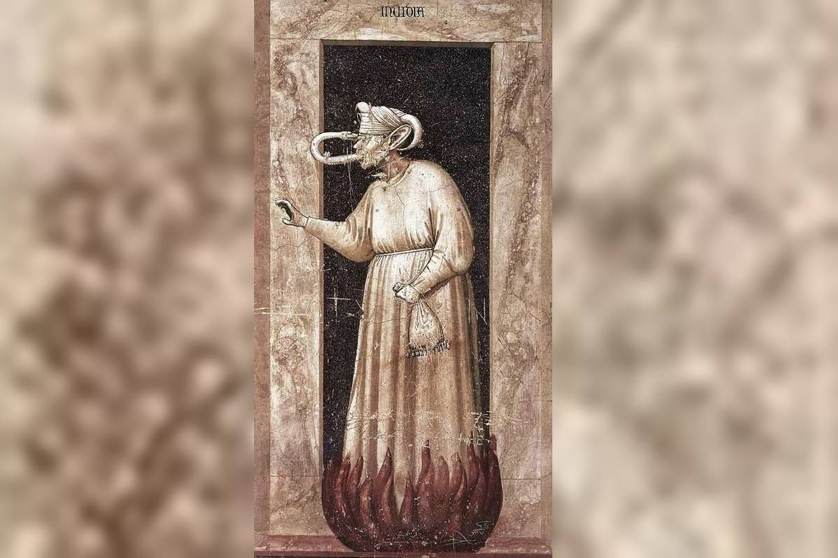 A inveja faz mais mal para o invejoso do que para o invejado, como Giotto (1266-1337) retratou muito bem com a evocativa imagem da cobra saindo da boca da mulhe