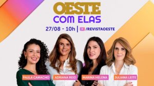 O Oeste com Elas vê com olhar afiado os principais fatos do Brasil e do mundo. Apresentado por Adriana Reid, Marina Helena e Paula Camacho, o programa é transmi