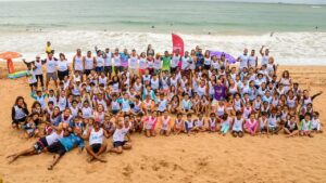 A ação, na praia de Carapebus, faz parte da programação que antecede o evento, que reunirá as melhores atletas do mundo entre os dias 11 e 21 de setembro, na úl