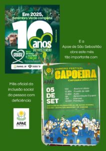 Festival de Capoeira Inclusiva acontece na Apae de São Sebastião