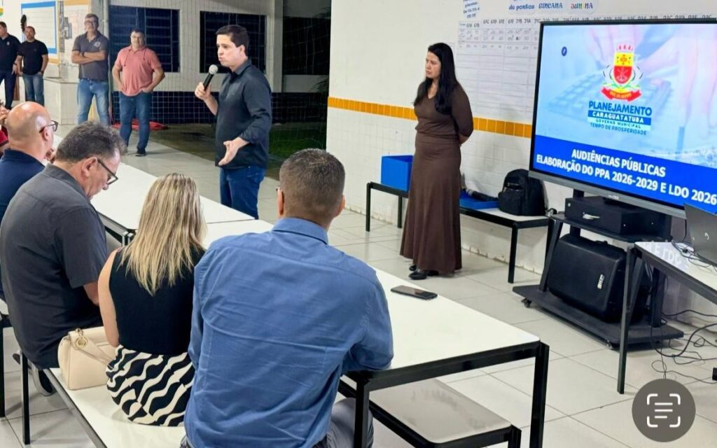 Câmara de Caraguatatuba realiza primeira audiência pública da LDO 2026 e do PPA 2026-2029 nesta quarta-feira