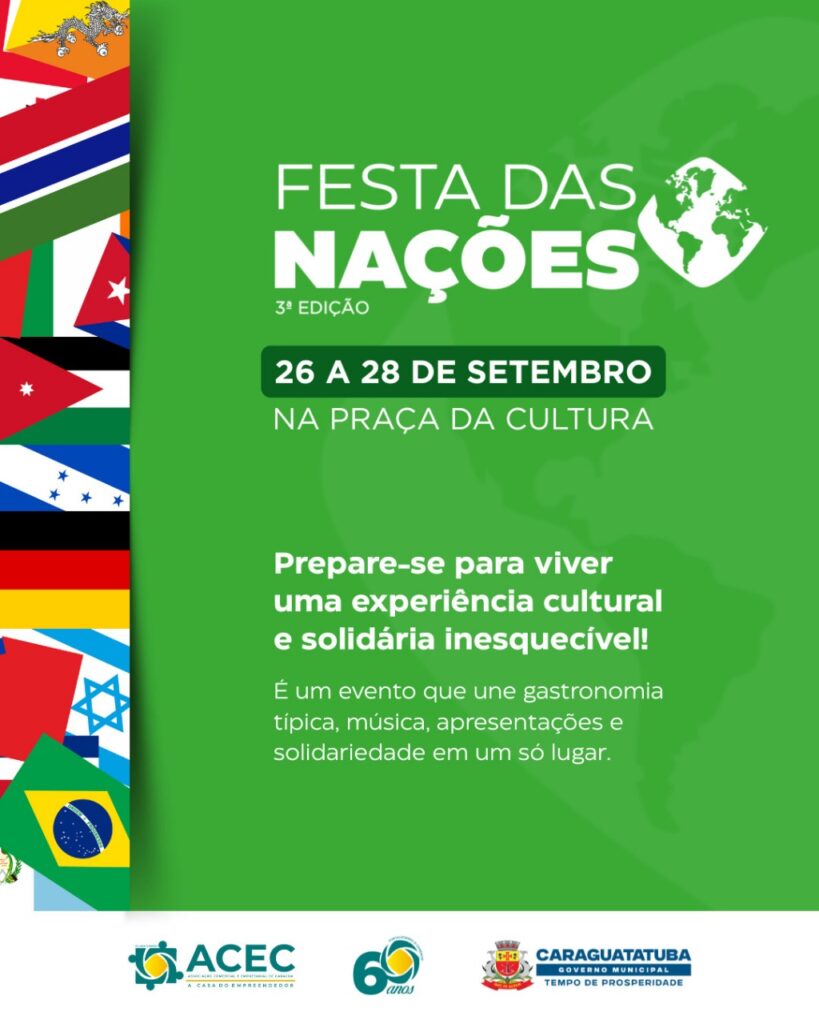 Festa das Nações promove cultura gastronômica e solidariedade em Caraguatatuba