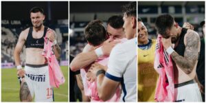 Esporte: Argentino do Alianza Lima que tem Messi tatuado na pele troca camisa com ídolo e chora; veja
