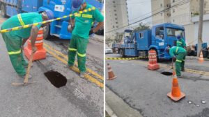 Após crateras, buraco se abre em rua da zona sul de São José dos Campos