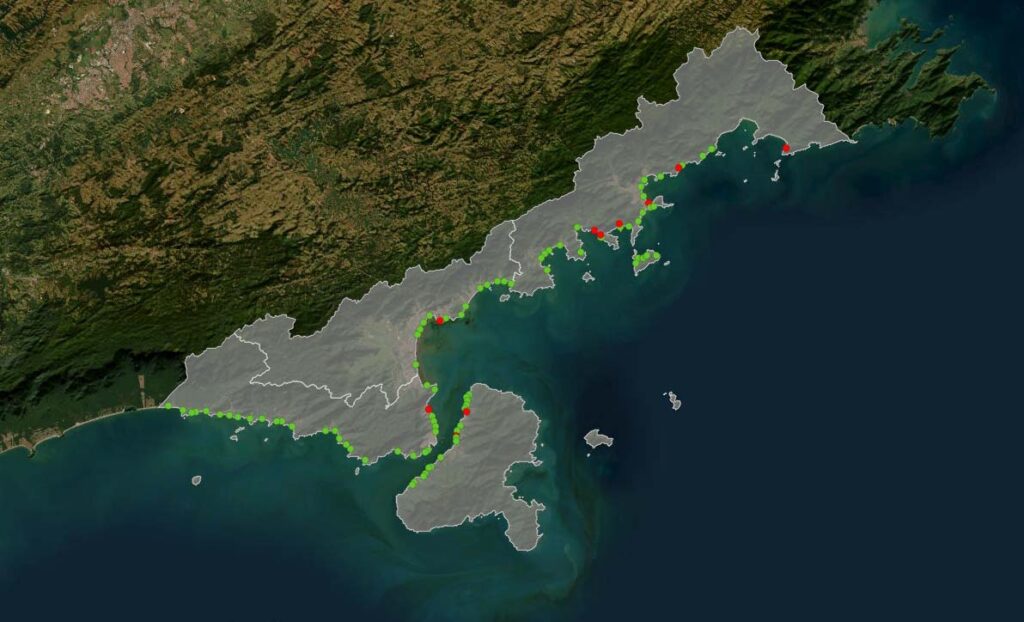 Maioria das praias do Litoral Norte têm água própria para banho