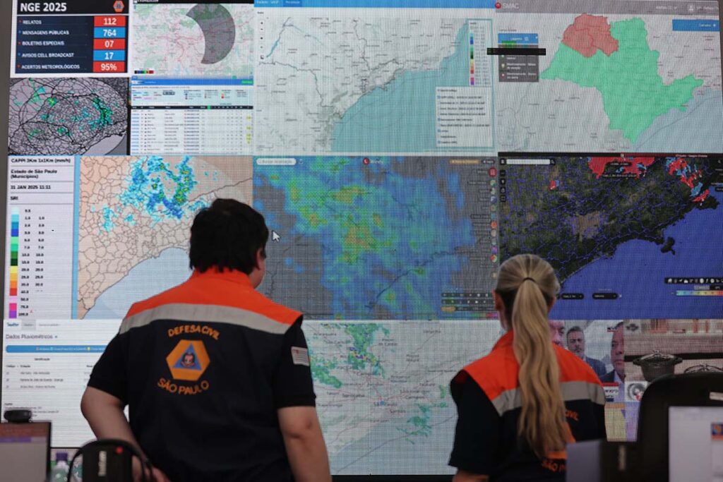 Temporais alertam no litoral e outras regiões de SP no fim de semana