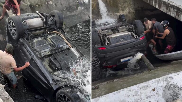 Acidente em Santos: Veículo Cai em Canal