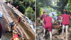 Turistas feridos em queda na cachoeira do Prumirim em SP