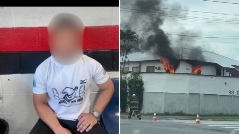 Homem que incendiou escola em Bertioga é internado com transtornos psíquicos