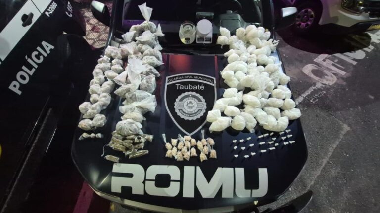 GCM apreende 4,8 mil porções de drogas em Taubaté