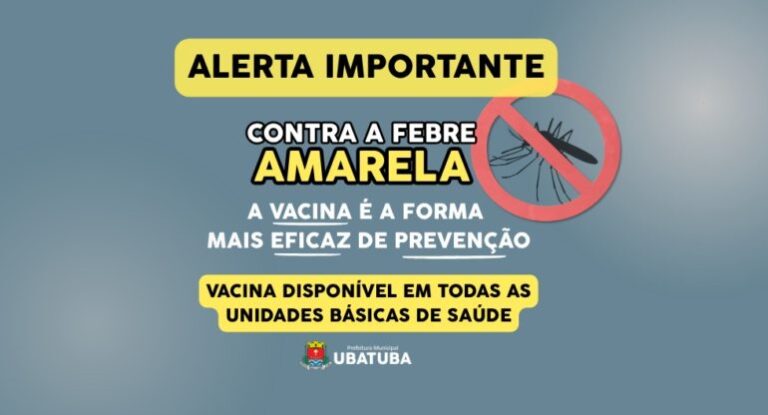 Ubatuba alerta à população sobre risco da febre amarela
