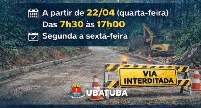 Obra na Estrada do Camburi terá bloqueio